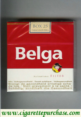 Belga Filter cigarettes red white box 25